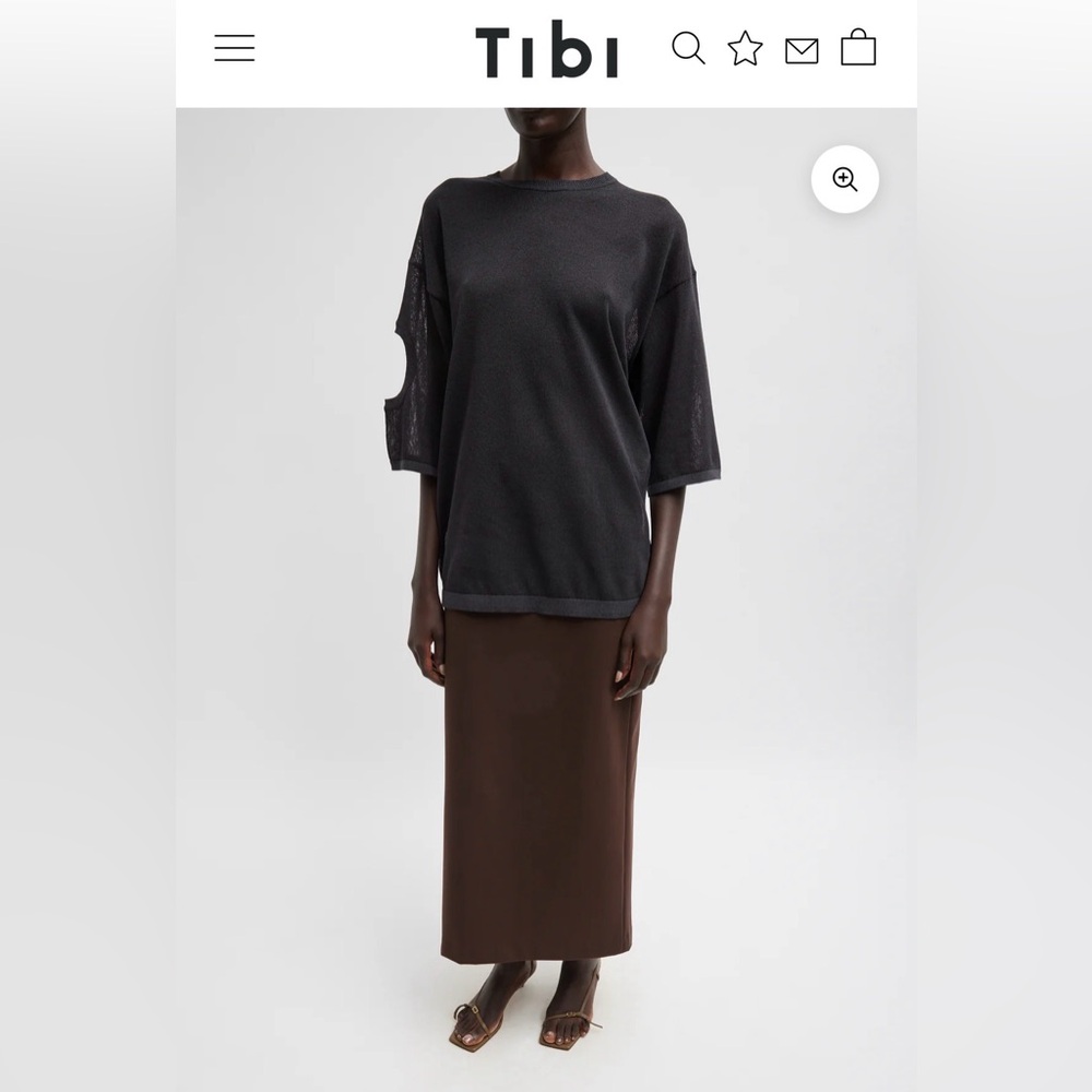 Tibi Crispy Sweater Oversized Easy T-Shirt - Picture 9 of 13